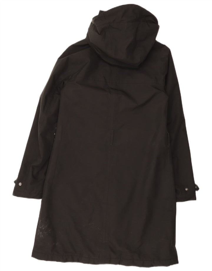 Helly Hansen Womens Hooded Trench Coat UK 10 Small Black Polyester