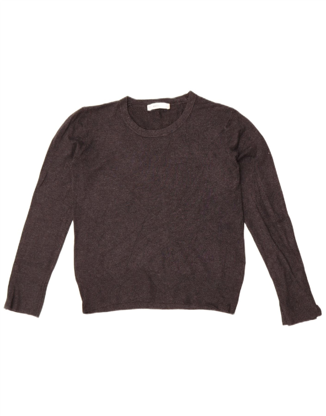 Zara Womens Crew Neck Jumper Sweater UK 14 Large Grey