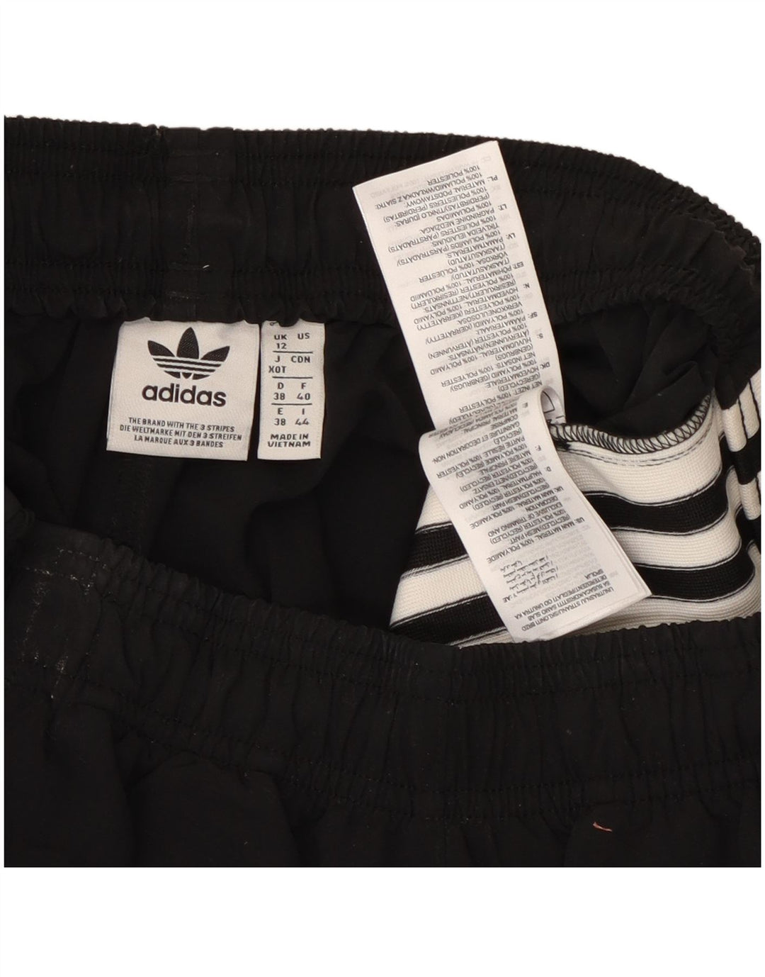 ADIDAS Womens Sport Shorts UK 12 Medium Black Polyester