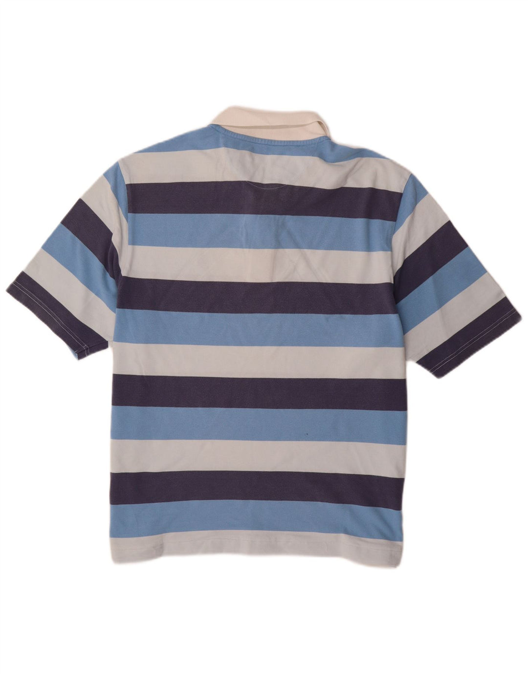 MARINA YACHTING Mens Rugby Polo Shirt 2XL Blue Striped