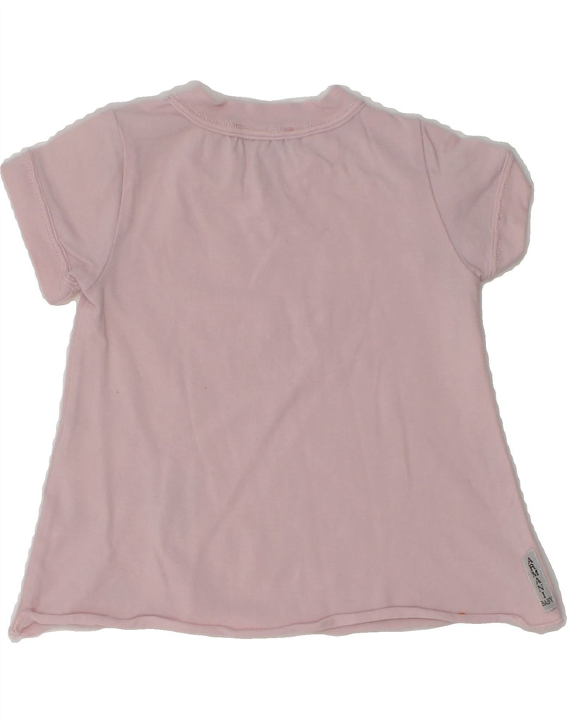 ARMANI BABY Baby Girls Graphic T-Shirt Top 3-6 Months Pink Cotton | Vintage Armani Baby | Thrift | Second-Hand Armani Baby | Used Clothing | Messina Hembry 