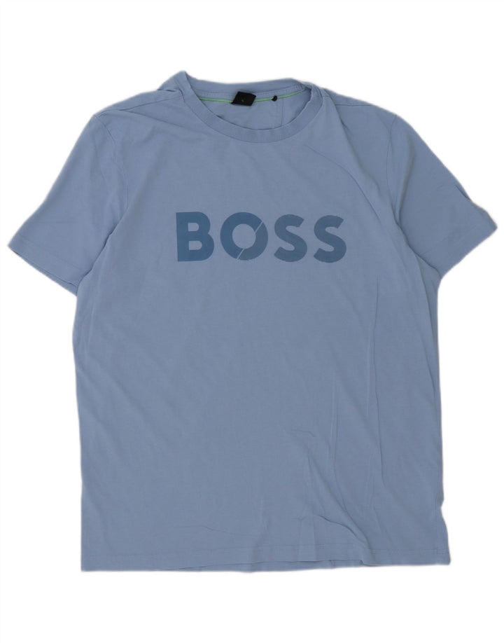 Hugo Boss Mens Graphic T-Shirt Top XL Blue Cotton