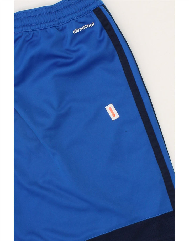 ADIDAS Boys Climacool Sport Shorts 9-10 Years Blue Colourblock Vintage Adidas and Second-Hand Adidas from Messina Hembry 