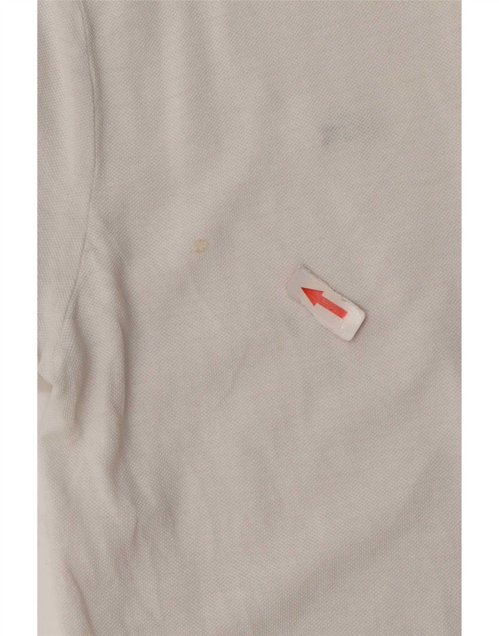 Lacoste Womens Polo Shirt Size 42 Large White Cotton