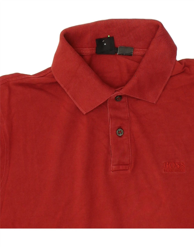 HUGO BOSS Mens Regular Fit Polo Shirt Medium Red Cotton | Vintage Hugo Boss | Thrift | Second-Hand Hugo Boss | Used Clothing | Messina Hembry 