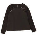 Karen Millen Womens Blouse Top UK 16 Large Black Striped