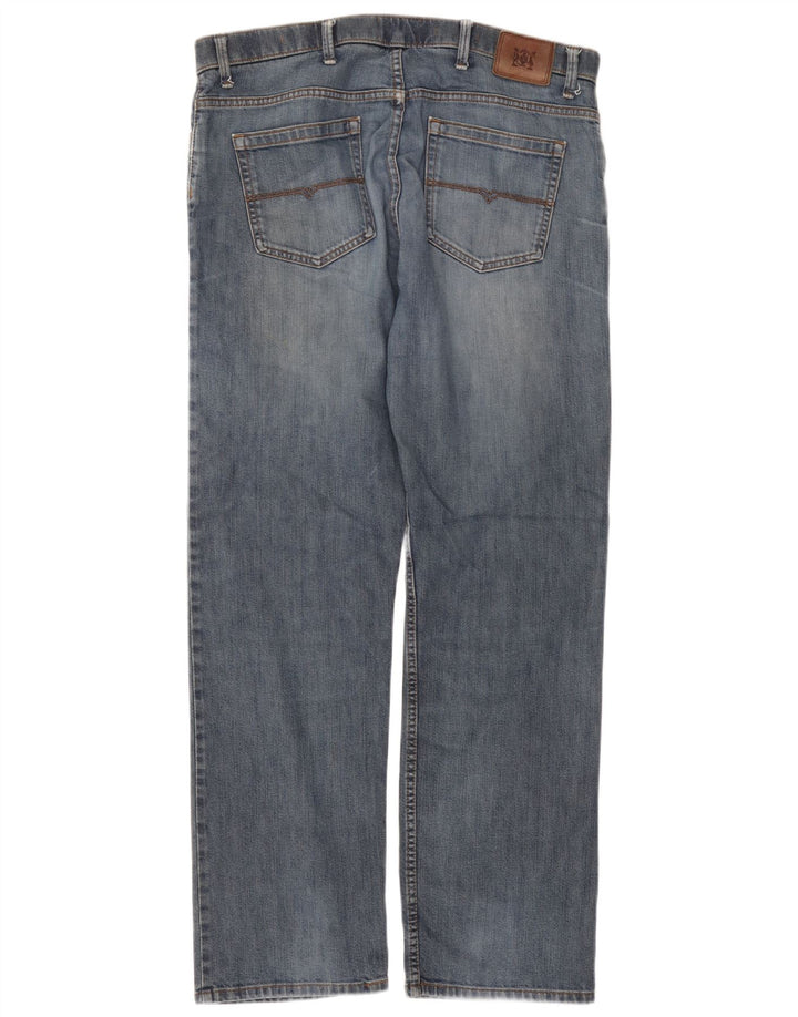Marks & Spencer Mens Regular Fit Straight Jeans W38 L33 Blue Cotton