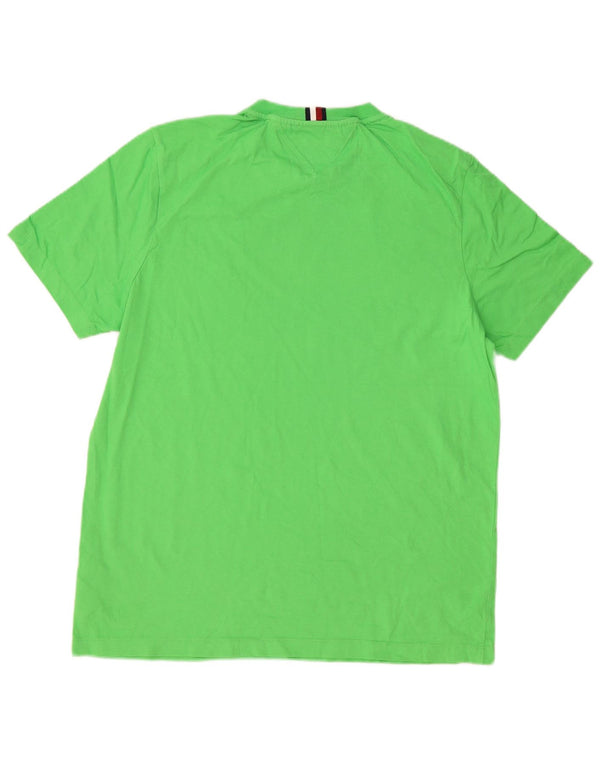 Tommy Hilfiger Mens T-Shirt Top XL Green Cotton