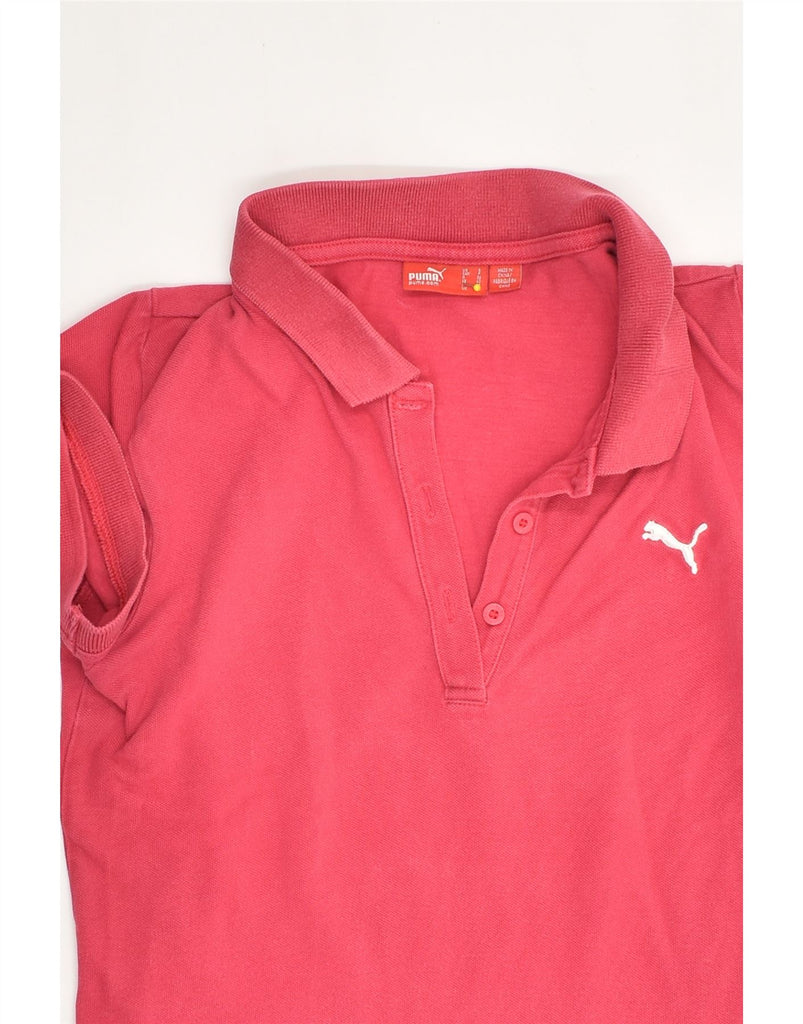 PUMA Womens Polo Shirt UK 10 Small  Pink Cotton | Vintage Puma | Thrift | Second-Hand Puma | Used Clothing | Messina Hembry 