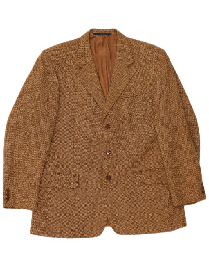 Burberry Mens 3 Button Blazer Jacket Size 54 Large Brown
