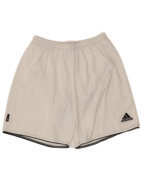Adidas Boys Climalite Sport Shorts 11-12 Years Large  White Polyester