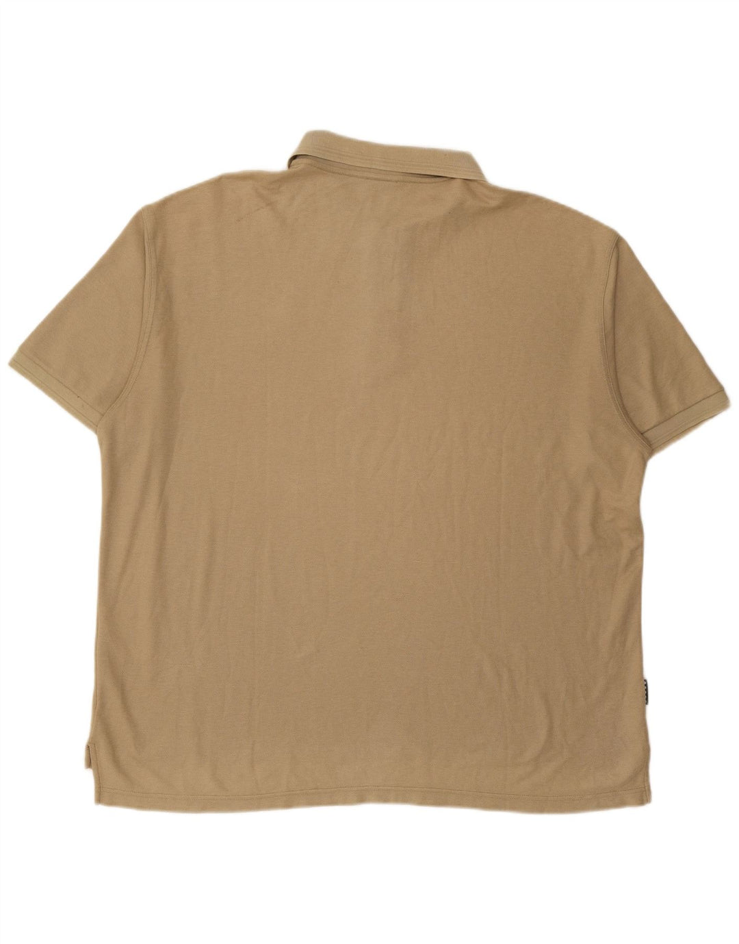 NIKE Mens Polo Shirt UK 45/47 XL Beige Cotton