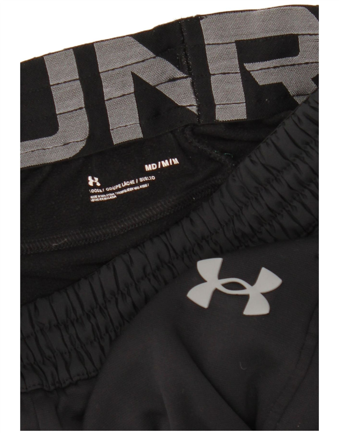 Under Armour Mens Graphic Tracksuit Trousers Joggers Medium Black Polyester