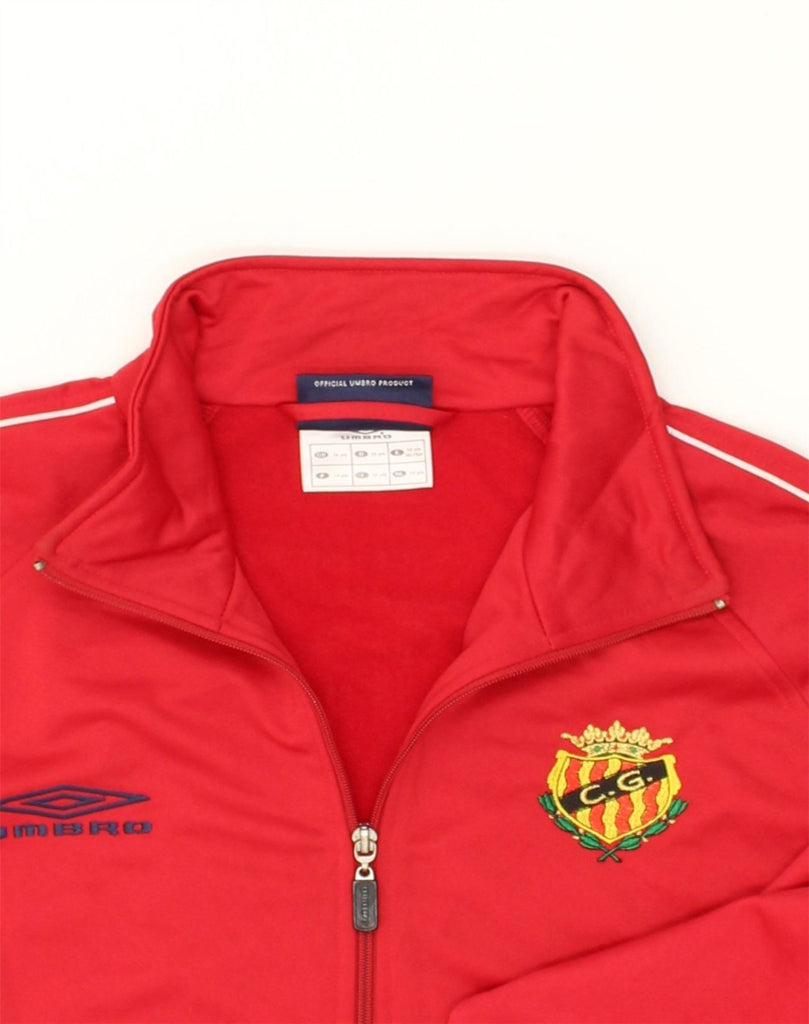 UMBRO Boys Tracksuit Top Jacket 13-14 Years Red Polyester | Vintage Umbro | Thrift | Second-Hand Umbro | Used Clothing | Messina Hembry 