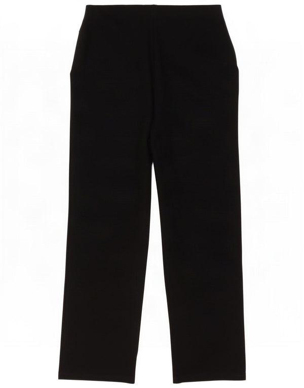 Marks & Spencer Womens Straight Casual Trousers UK 10 Small W27 L29 Black