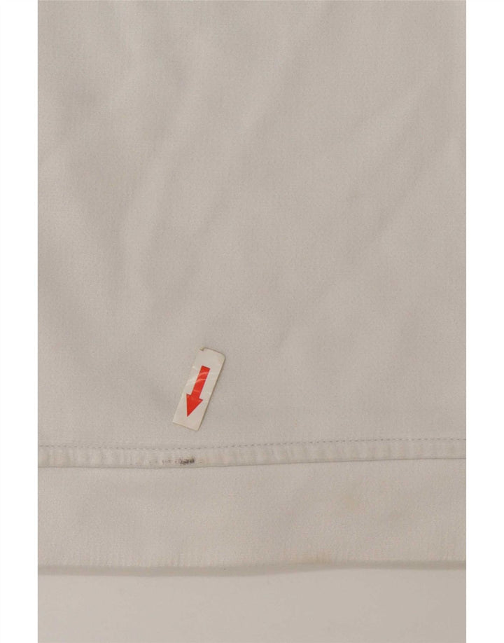 Adidas Mens Zip Neck Pullover Tracksuit Top XL White Polyester