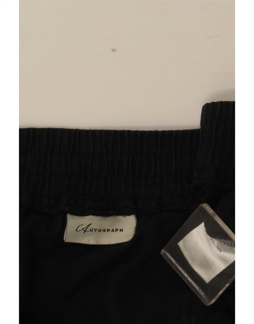 Marks & Spencer Mens Chino Shorts W52 5XL Black Linen
