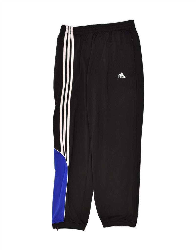 ADIDAS Mens Tracksuit Trousers UK 40/42 Medium Black Colourblock Polyester | Vintage Adidas | Thrift | Second-Hand Adidas | Used Clothing | Messina Hembry 