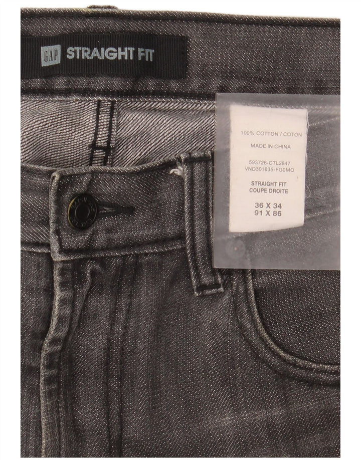 Gap Mens Straight Jeans W36 L34 Grey Flecked Cotton