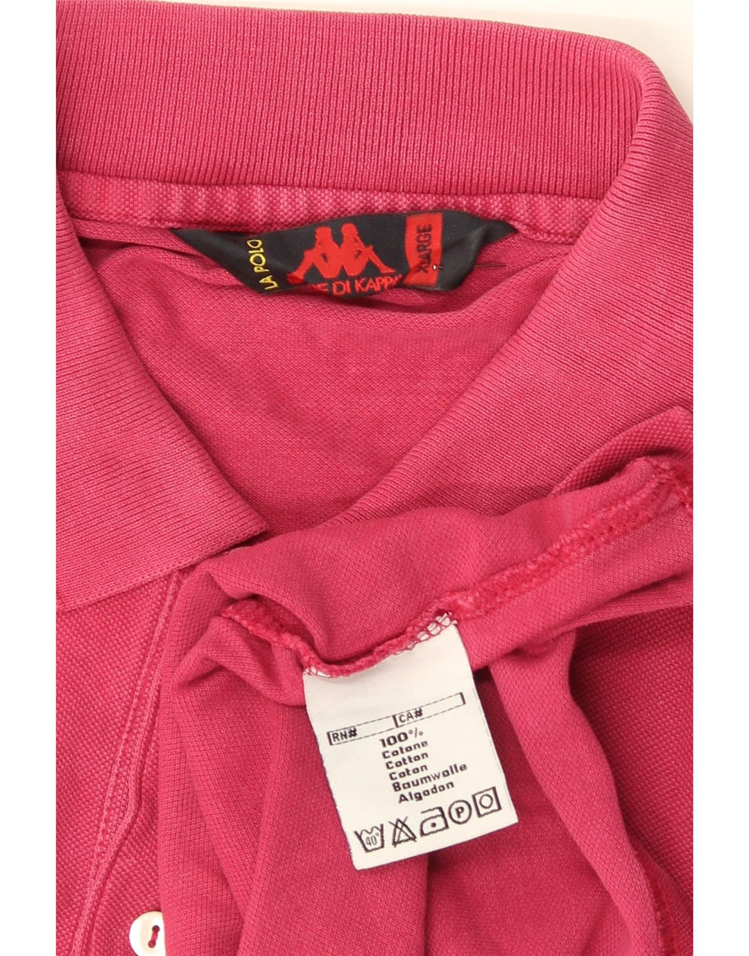 Kappa Mens Polo Shirt XL Pink Cotton