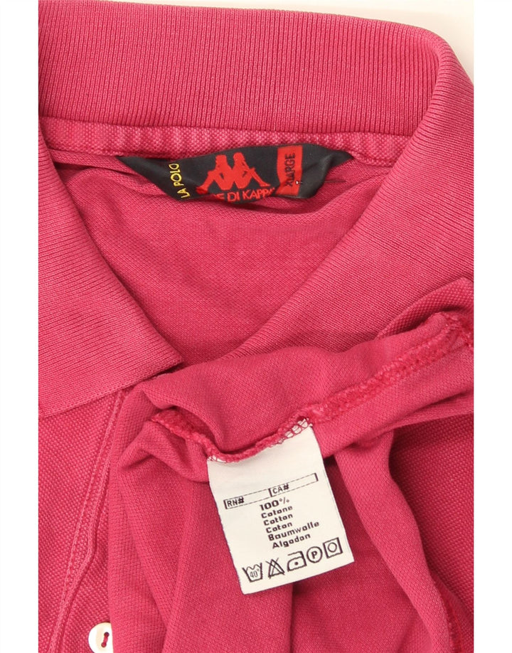 Kappa Mens Polo Shirt XL Pink Cotton