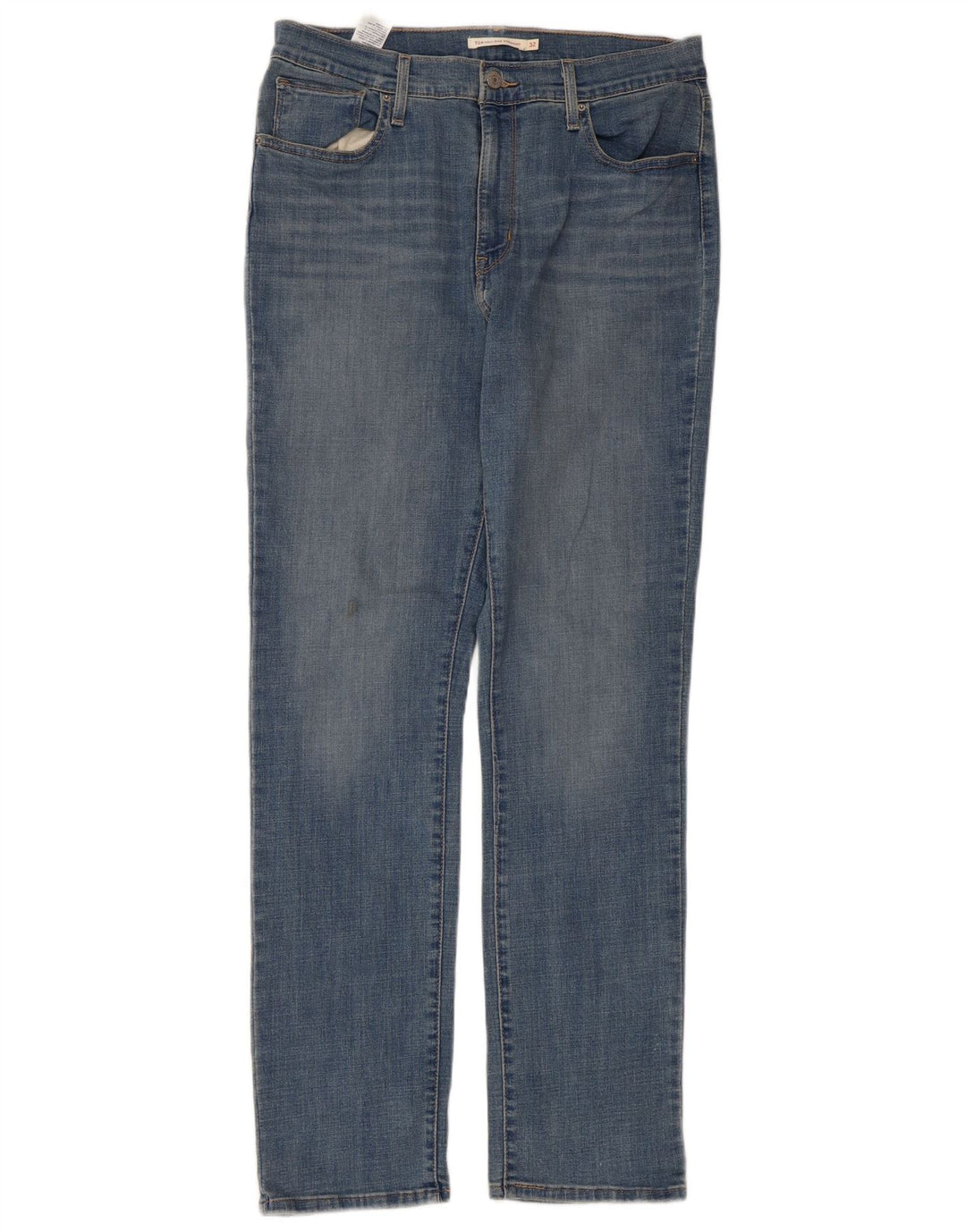 Levi's Womens 724 High Rise Straight Jeans W32 L32 Blue Cotton