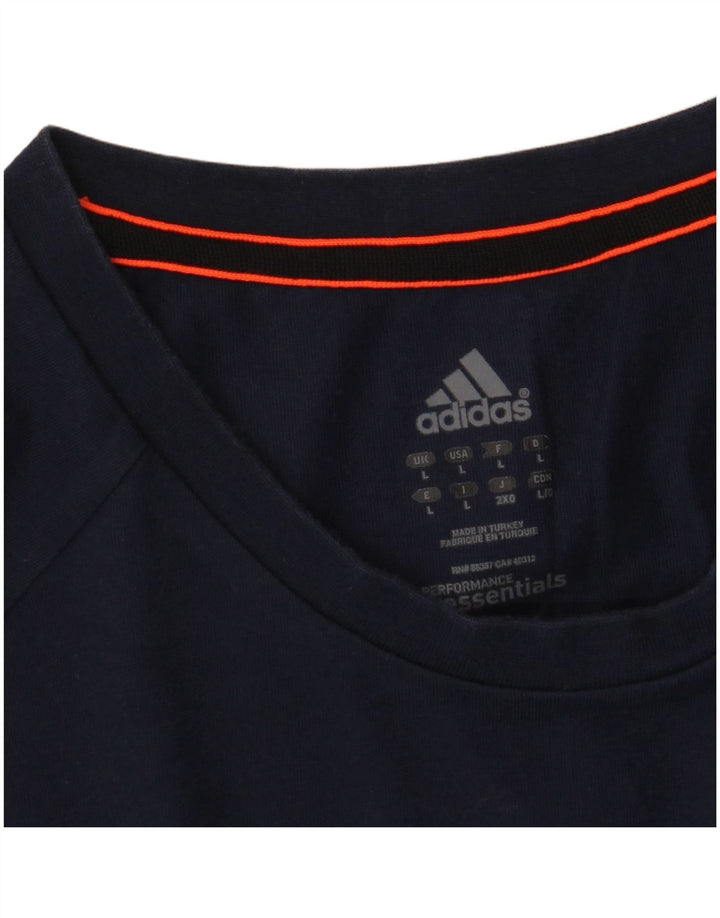 ADIDAS Mens Climalite T-Shirt Top Large Navy Blue