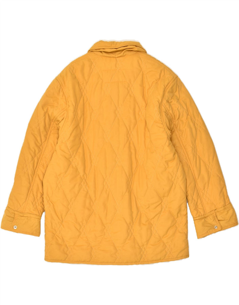 NAVIGARE Womens Padded Jacket UK 14 Medium Yellow Polyester | Vintage Navigare | Thrift | Second-Hand Navigare | Used Clothing | Messina Hembry 