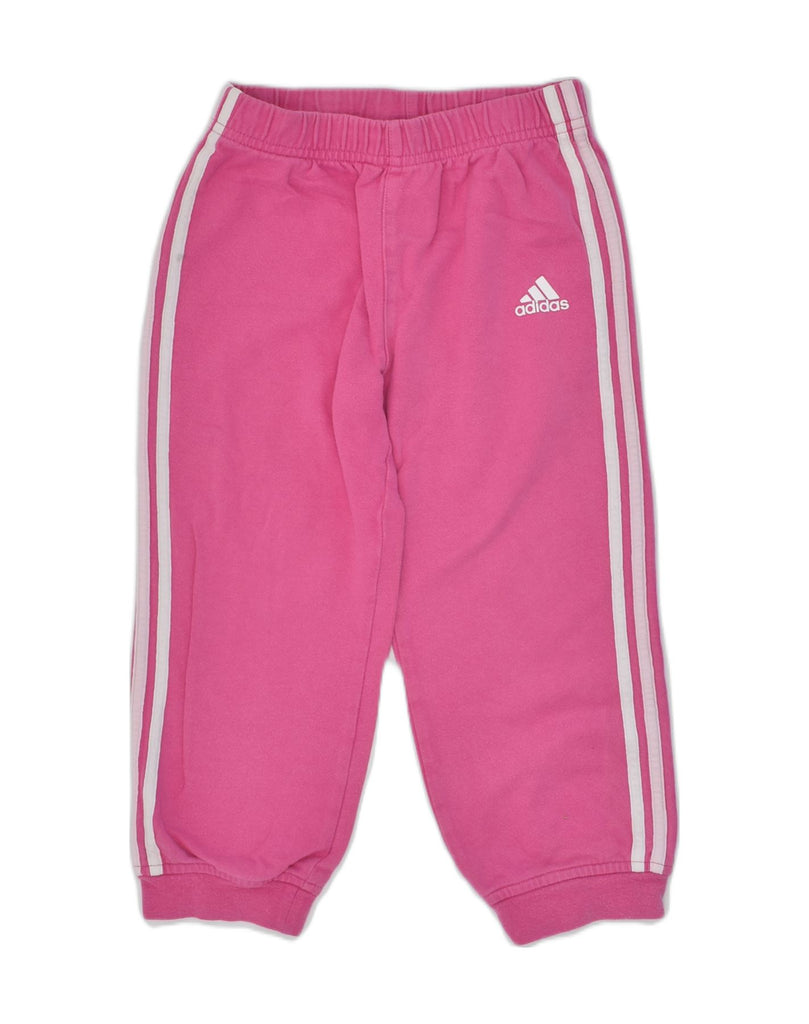 ADIDAS Girls Tracksuit Trousers Joggers 2-3 Years Pink Cotton | Vintage Adidas | Thrift | Second-Hand Adidas | Used Clothing | Messina Hembry 