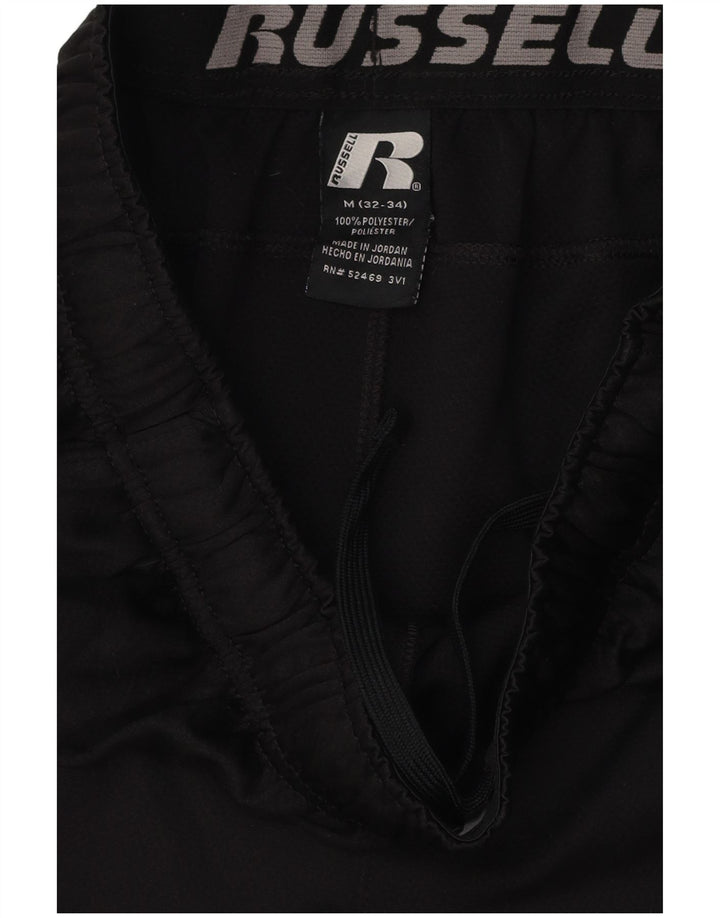 RUSSELL ATHLETIC Mens Sport Shorts Medium Black Colourblock Polyester