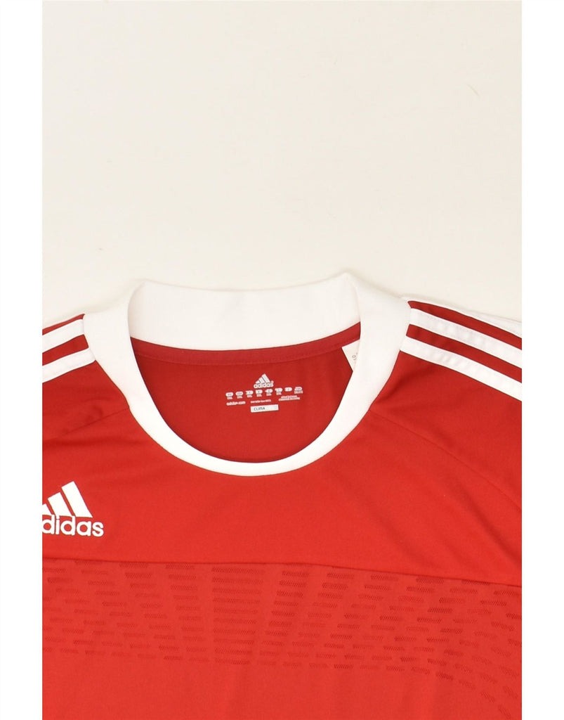 ADIDAS Mens Climacool T-Shirt Top 2XL Red Polyester Vintage Adidas and Second-Hand Adidas from Messina Hembry 