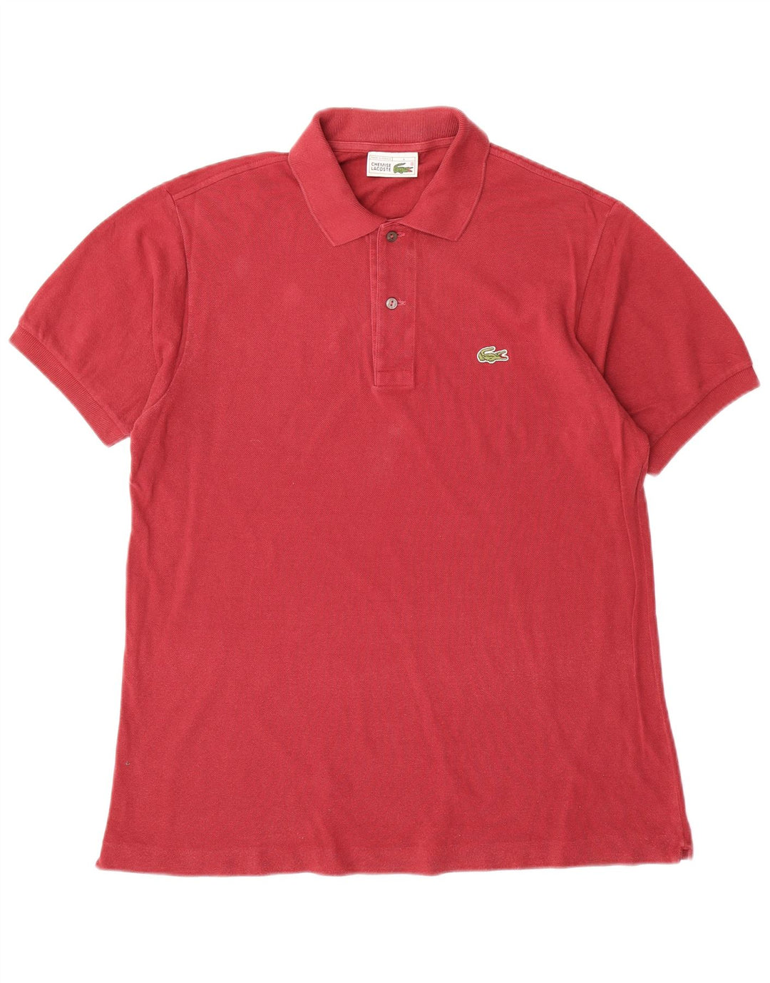 LACOSTE Mens Polo Shirt Size 4 Medium Red Cotton