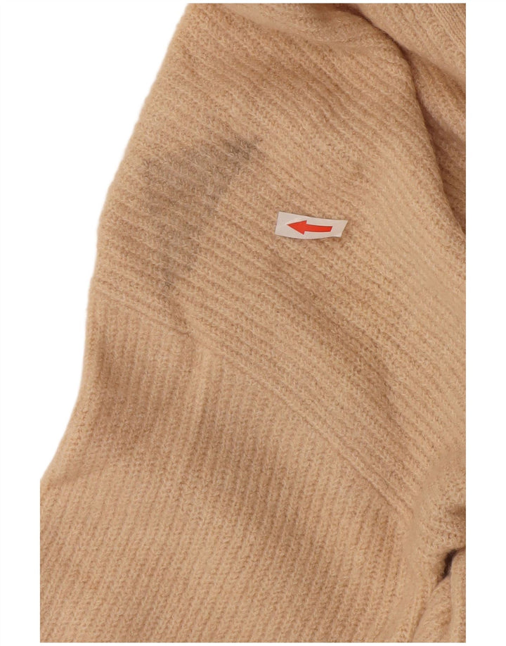 Jack Wills Womens Oversized Longline Cardigan Sweater UK 10 Small Beige