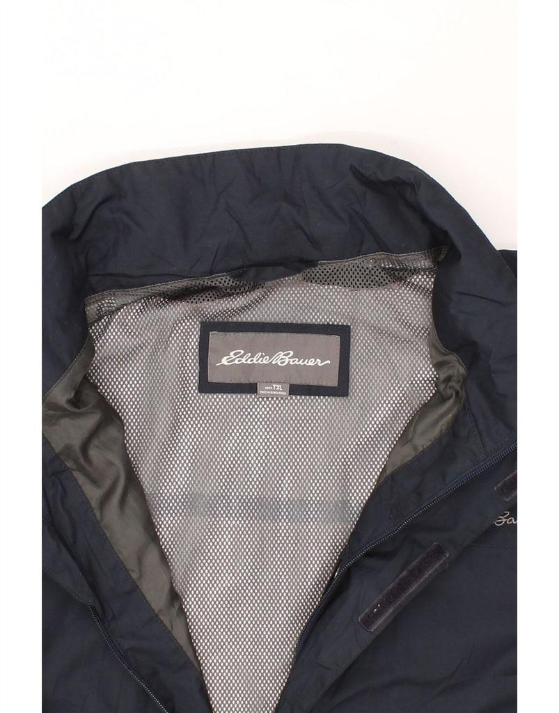 EDDIE BAUER Mens Rain Jacket UK 42 XL Navy Blue Polyester Vintage Eddie Bauer and Second-Hand Eddie Bauer from Messina Hembry 