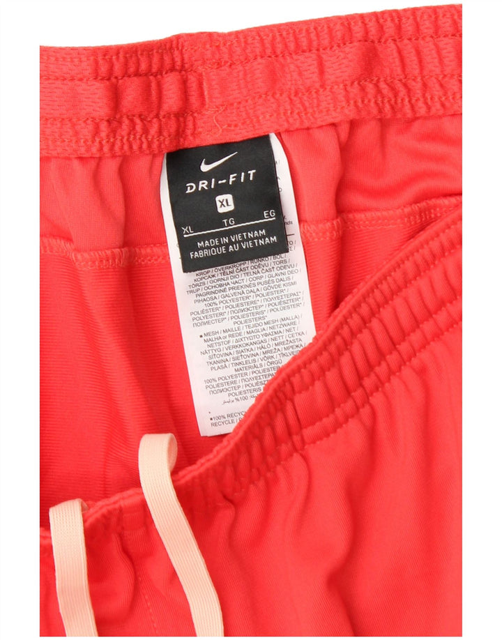 Nike Mens Dri Fit Tracksuit Trousers XL Pink Polyester