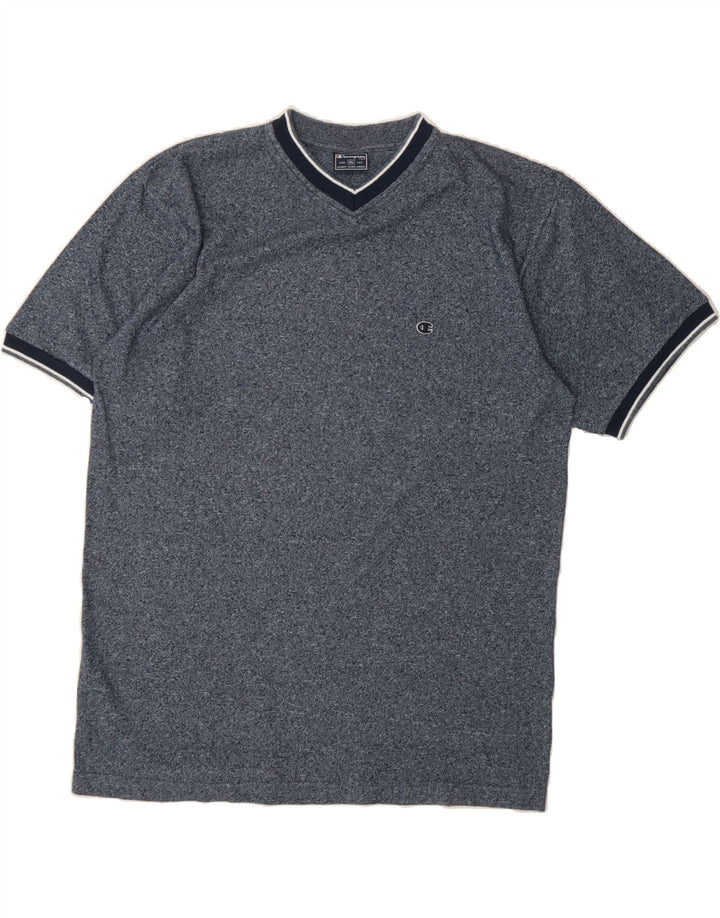 CHAMPION Mens T-Shirt Top 2XL Navy Blue Flecked Vintage Champion and Second-Hand Champion from Messina Hembry 