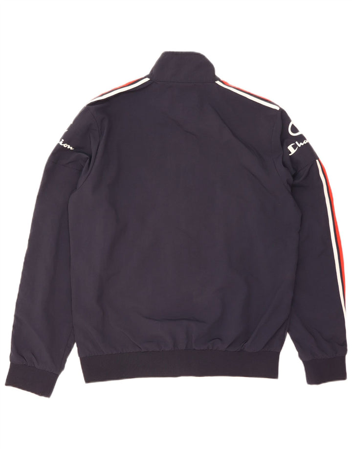 CHAMPION Mens Graphic Tracksuit Top Jacket Medium Navy Blue