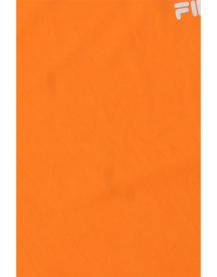 Fila Mens T-Shirt Top IT 44 XS Orange Polyester