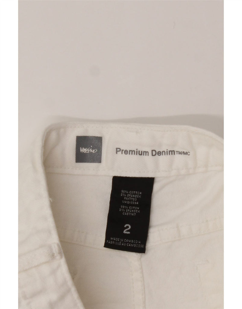 MOSSIMO Womens Denim Shorts US 2 XS W28 White Cotton Vintage Mossimo and Second-Hand Mossimo from Messina Hembry 