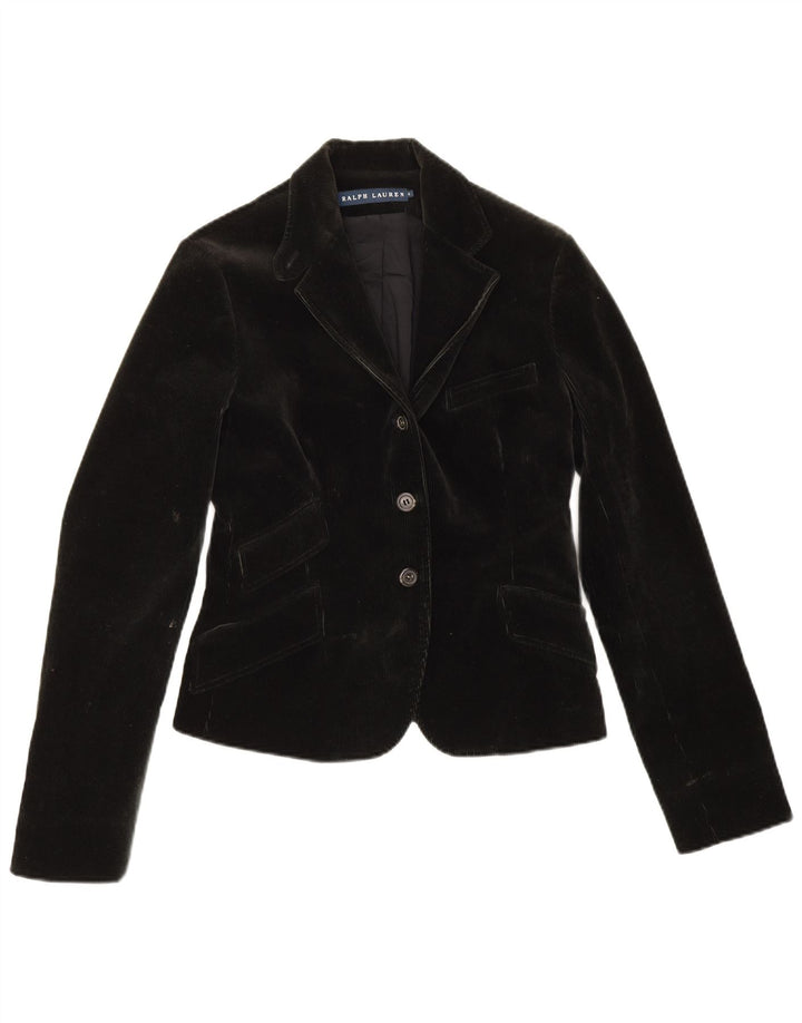 Ralph Lauren Womens 3 Button Corduroy Blazer Jacket US 6 Medium Khaki