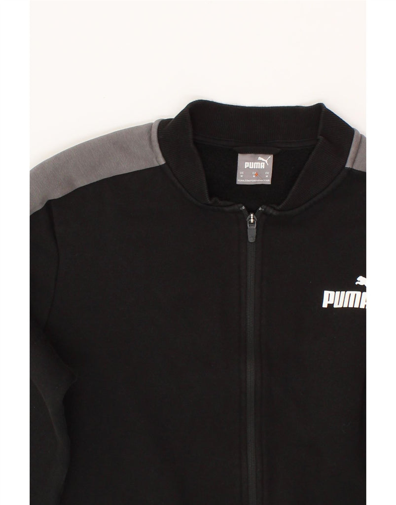 PUMA Mens Tracksuit Top Jacket Medium Black Colourblock Cotton Vintage Puma and Second-Hand Puma from Messina Hembry 