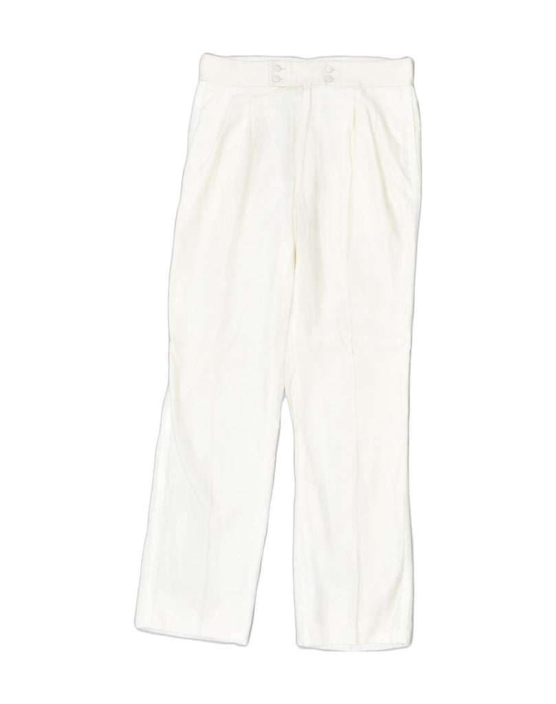 VINTAGE Womens Straight Suit Trousers W34 L34 Off White | Vintage | Thrift | Second-Hand | Used Clothing | Messina Hembry 