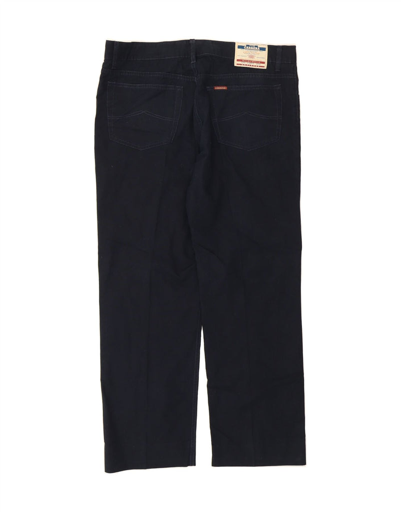CARRERA Mens Straight Casual Trousers IT 50 Large W40 L29 Navy Blue Cotton Vintage Carrera and Second-Hand Carrera from Messina Hembry 