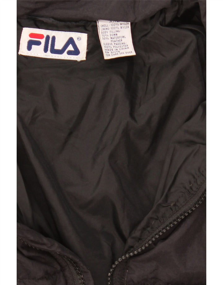 Fila Mens Padded Jacket UK 44 2XL Black Nylon