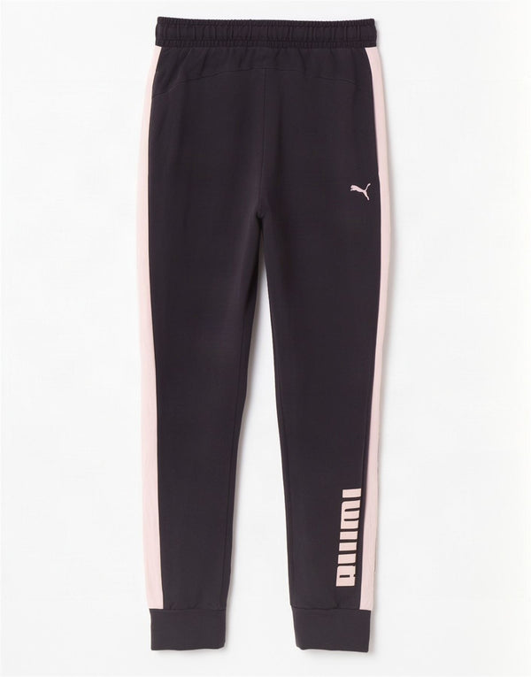 Puma Womens Tracksuit Trousers Joggers UK 10 Small Black Colourblock