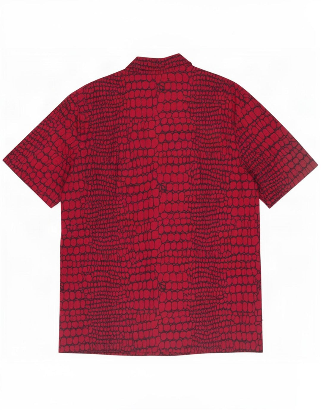 Volcom Mens Short Sleeve Shirt Medium Red Animal Print