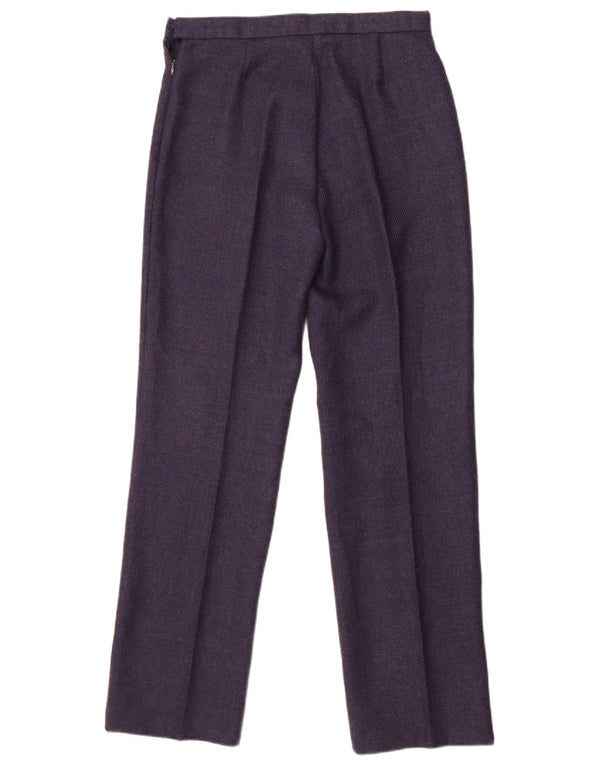 Trussardi Womens Straight Suit Trousers IT 46 Large W30 L31 Navy Blue Wool