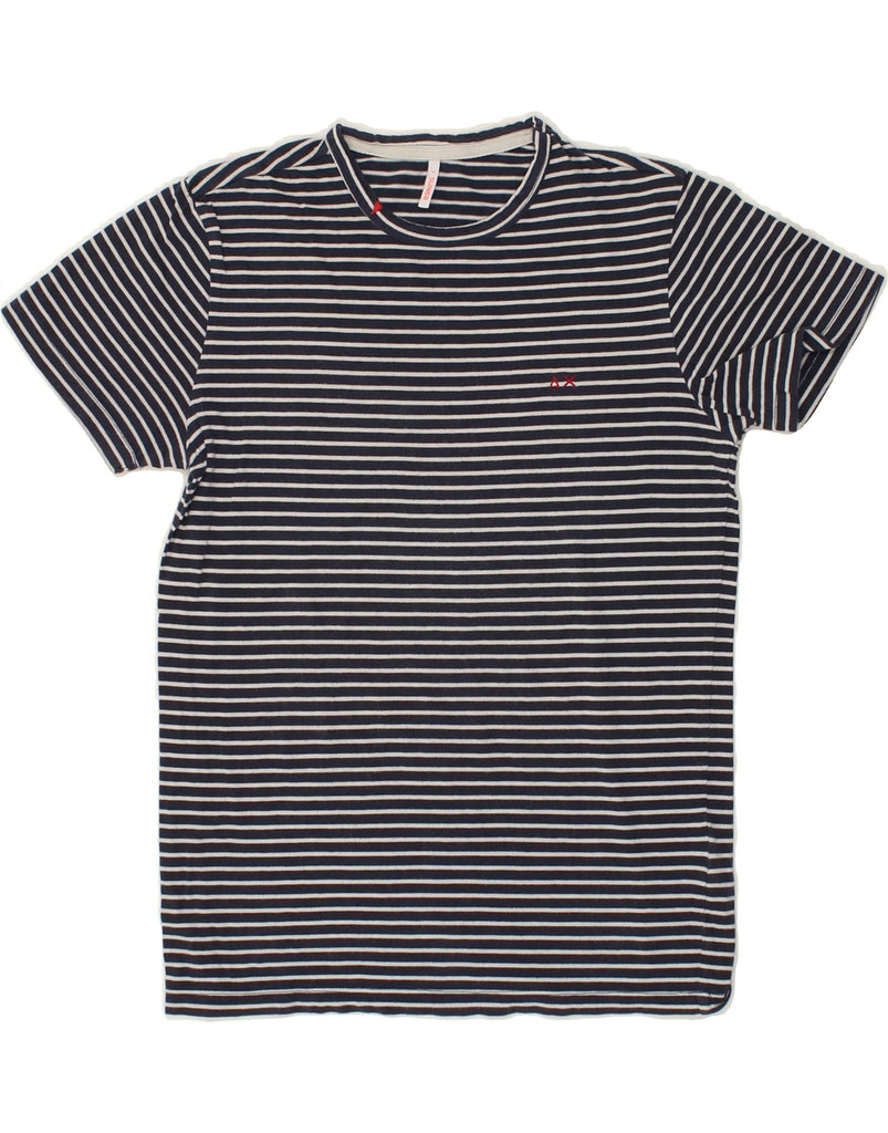 SUN68 Boys T-Shirt Top 11-12 Years Navy Blue Striped Cotton | Vintage Sun68 | Thrift | Second-Hand Sun68 | Used Clothing | Messina Hembry 