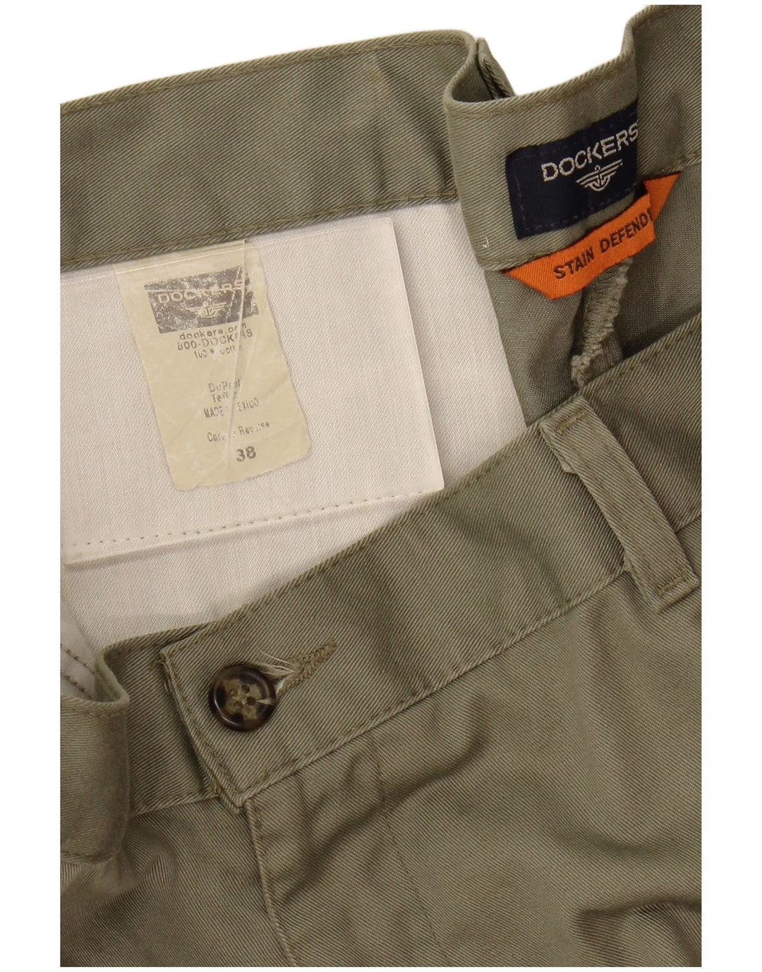 Dockers Mens Stain Defender Chino Shorts W38 XL Khaki