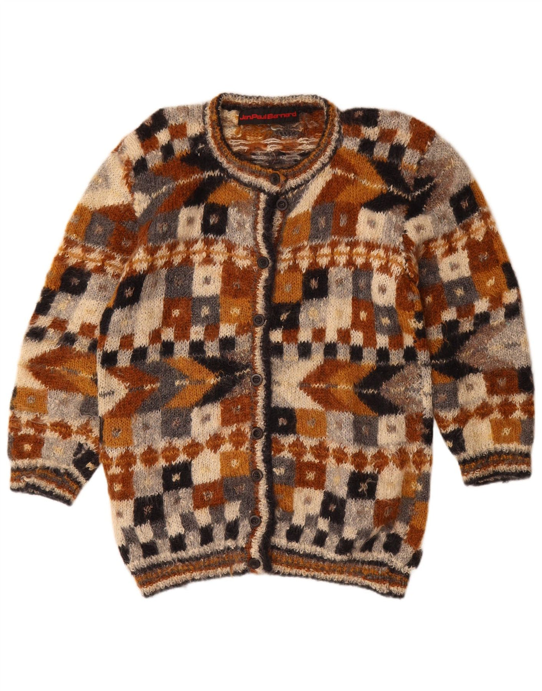 Jan Paul Barnard Womens Cardigan Sweater UK 14 Large Multicoloured